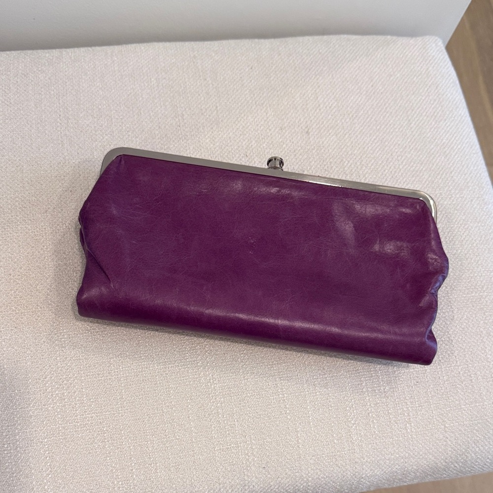 HOBO Rich Purple Leather Wristlet